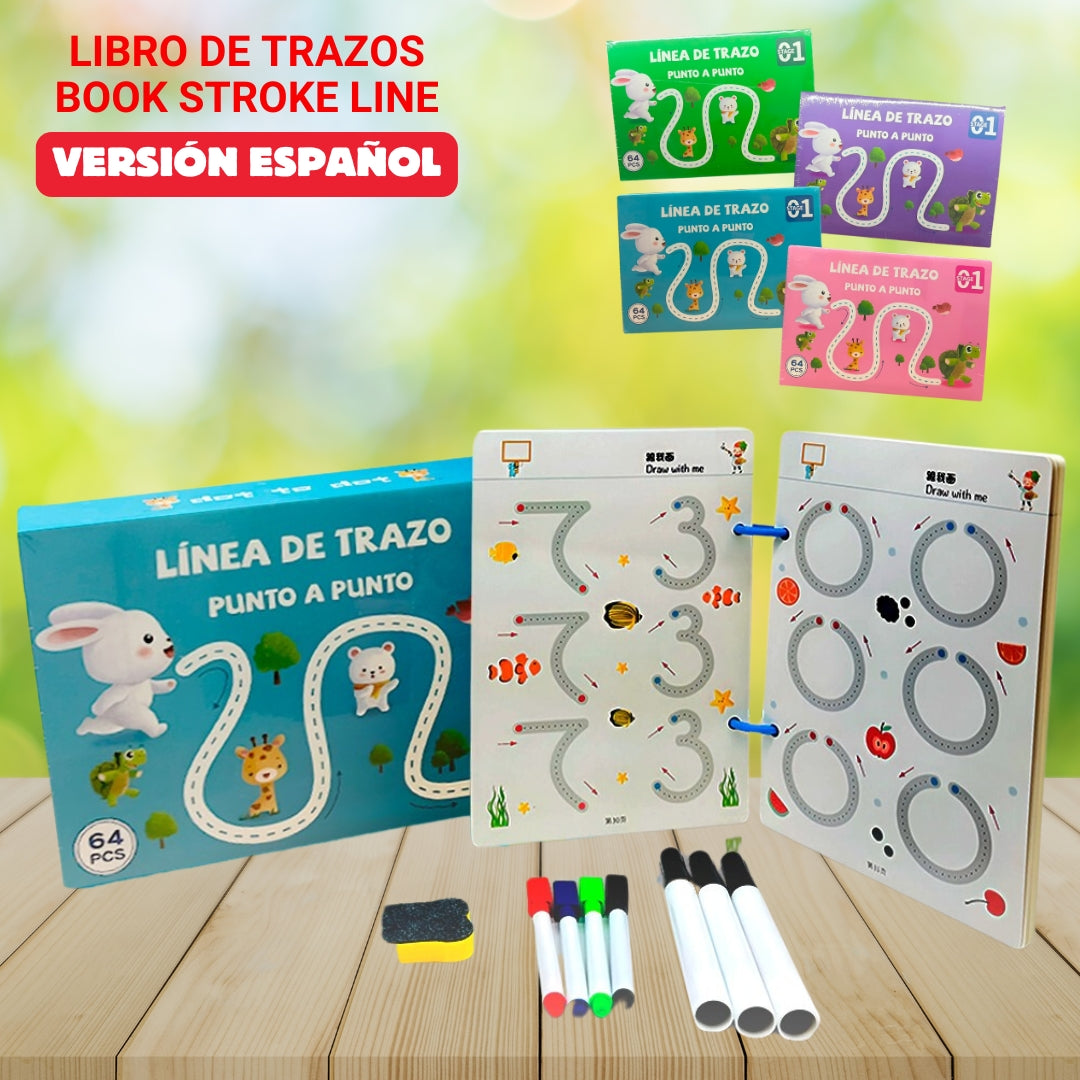 LIBRO DE TRAZOS STROKE LINE (+PLUMONES)🎅✍️| ENVIO GRATIS