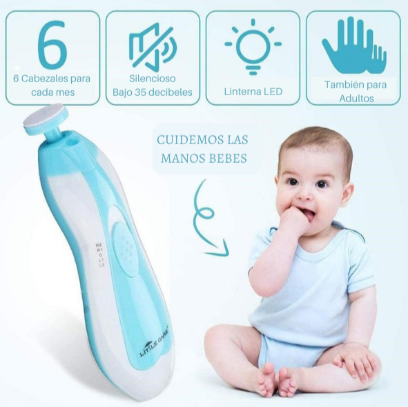 LIMA ELÉCTRICA DE UÑAS +6 PZAS ADAPTABLES👶 | ENVIO GRATIS